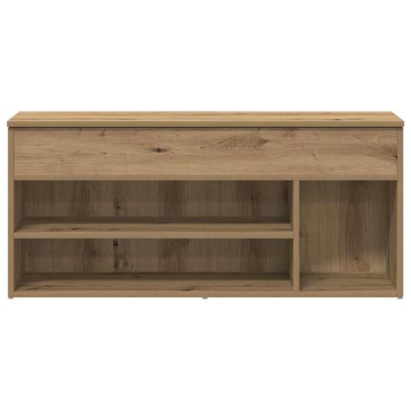 vidaXL Schuhbank Artisan-Eiche 102x30,5x45 cm Holzwerkstoff