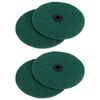 vidaXL Bodenpolierer Scrub 4 stk. &Oslash; 14 cm Dunkelgr&uuml;n Mikrofaser