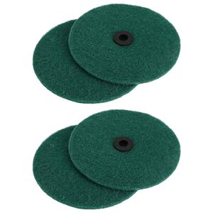 vidaXL Bodenpolierer Scrub 4 stk. &Oslash; 14 cm Dunkelgr&uuml;n Mikrofaser