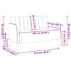 vidaXL Zweisitzer-Sofa Dunkelgrau 109 cm Samt