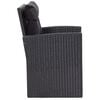 vidaXL 6-tlg. Garten-Lounge-Set mit Kissen Poly Rattan Schwarz