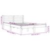 vidaXL Massivholzbett ohne Matratze Wachsbraun 120x200 cm Kiefernholz
