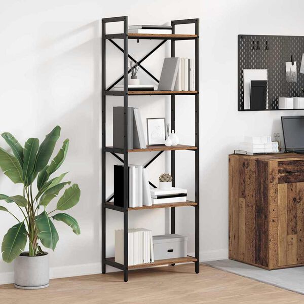vidaXL B&uuml;cherregal Altholz 56 x 34 x 171 cm Holzwerkstoff
