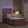 vidaXL Bett mit Stauraum und LED mit Matratze Rosa 90 x 190 cm Samt