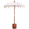 vidaXL Balinesischer Sonnenschirm mit Sockel Rund 190 x 190 x 295 cm