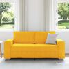 vidaXL Zweisitzer-Sofa Hellgelb 180x77x82 cm Cordstoff