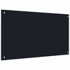 vidaXL K&uuml;chenr&uuml;ckwand 2 pcs Schwarz 100 x 60 cm Geh&auml;rtetes Glas