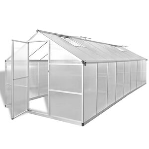 vidaXL Gew&auml;chshaus Aluminium 481x250x195 cm 23,44 m&sup3;