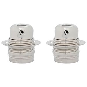 vidaXL Lampenfassungen 2 Stk. Satin-Nickel E27