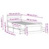 vidaXL Massivholzbett ohne Matratze mit Kopfteil Wachsbraun 75x190 cm