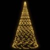 vidaXL LED-Weihnachtsbaum f&uuml;r Fahnenmast Warmwei&szlig; 1400 LEDs 500 cm