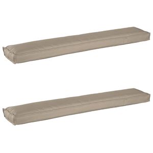 vidaXL Pallet Kissen Set 2 pcs Taupe 200 x 40 x 8 cm Oxford Stoff