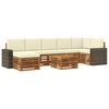 vidaXL Outdoor-Sofagarnitur 8 stk. Natur und Creme