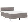 vidaXL Boxspringbett mit Matratze Taupe 140 x 200 cm Stoff