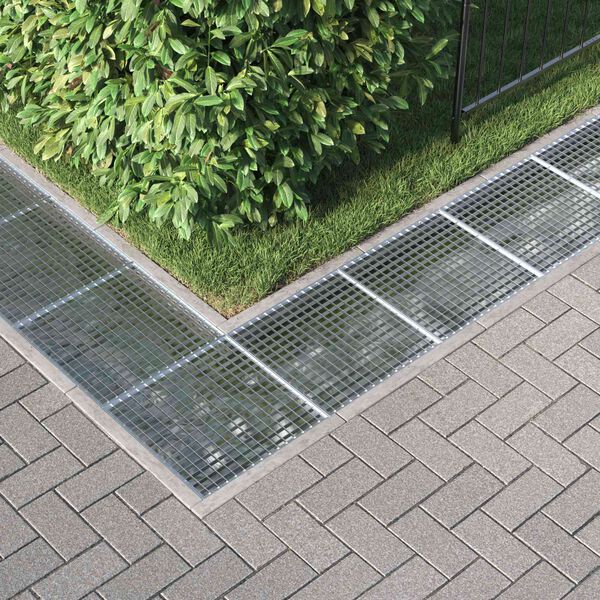 vidaXL Gitter Silber 50 x 50 x 2 cm Feuerverzinkter Stahl