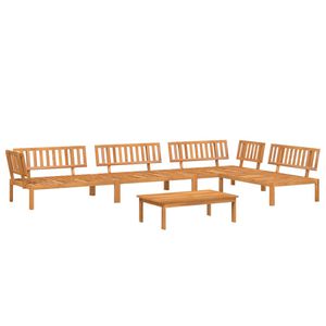 vidaXL 5-tlg. Garten-Sofagarnitur aus Paletten Massivholz Akazie