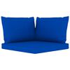 vidaXL 5-tlg. Garten-Lounge-Set mit Blauen Kissen