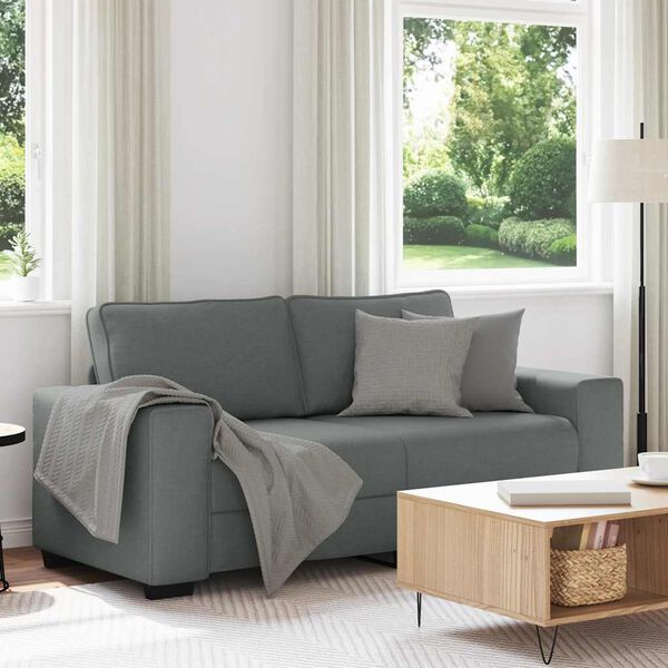 vidaXL 2-Sitzer-Sofa Dunkelgrau 180x77x82 cm Stoff