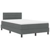 vidaXL Boxspringbett mit Matratze Dunkelgrau 120 x 190 cm Stoff