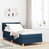 vidaXL Boxspringbett mit Matratze mit Kopfteil Blau 90 x 190 cm Stoff