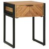 vidaXL Nachttisch Braun 40 x 35 x 50 cm Massivholz Akazie und Metall