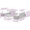 vidaXL Gartensofa-set 8 pcs Beige Poly-Rattan