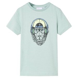 vidaXL Kinder-T-Shirt mit Streifen Helles Minzgr&uuml;n 104