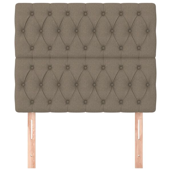 vidaXL Kopfteil Taupe 90x7x118/128 cm Stoff
