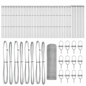 vidaXL Zaunpfosten Silber