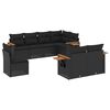 vidaXL Patio Sofa Set 8-Sitzer Black