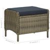 vidaXL 3-tlg. Garten-Lounge-Set mit Auflagen Poly Rattan Braun