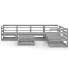 vidaXL 7-tlg. Garten-Lounge-Set Grau Kiefer Massivholz