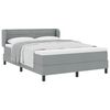 vidaXL Boxspringbett mit Matratze Hellgrau 140 x 190 cm Stoff