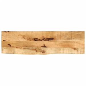 vidaXL Tischplatte 100x20x2,5 cm Baumkante Massivholz Raues Mangoholz