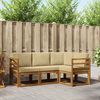 vidaXL Outdoor-Sofagarnitur mit Kissen 4 pcs Natur und Beige