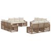 vidaXL Gartensofa-set 12 pcs Beige Poly-Rattan