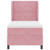 vidaXL Boxspringbett mit Matratze Rosa 190 x 90 cm Polyester