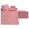 vidaXL Sofa Rosa Gesamtabmessungen: 228 x 134 x 80 cm (B x T x H) Samt