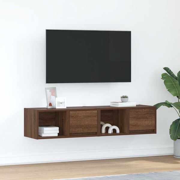 vidaXL TV-Schr&auml;nke 2 Stk. Braun Eichen-Optik 60x31x25,5 cm