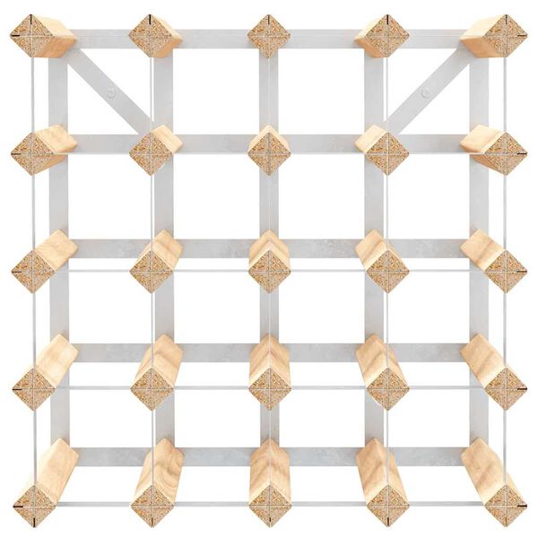 vidaXL Weinregal f&uuml;r 20 Flaschen Massivholz Kiefer