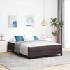 vidaXL Boxspringbett mit Matratze Dunkelbraun 140 x 190 cm Stoff