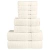 vidaXL 8 tlg. Premium-Handtuch-Set SOLUND Creme 600 g/m&sup2;