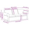 vidaXL Sofa 180cm 2 pcs Hellgrau Metall