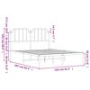 vidaXL Bettgestell mit Kopfteil Metall Weiß 150x200 cm