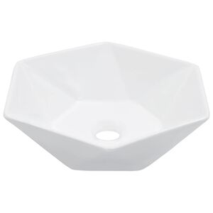 vidaXL Waschbecken 41 x 36,5 x 12 cm Keramik Wei&szlig;