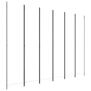 vidaXL 6-tlg. Paravent Wei&szlig; 300x220 cm Stoff
