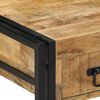 vidaXL Nachttisch 40x40x50 cm Raues Mango-Massivholz