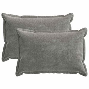 vidaXL Kissenbezug 2 pcs HOUTEN Dunkelgrau 50 x 75 cm Chenille-Stoff