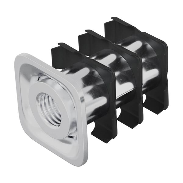 vidaXL Gewinderohr Einsatz 12 pcs Schwarz und Silber Verzinkter Stahl