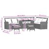 vidaXL 4-tlg. Garten-Sofagarnitur mit Kissen L-Form Grau Poly Rattan